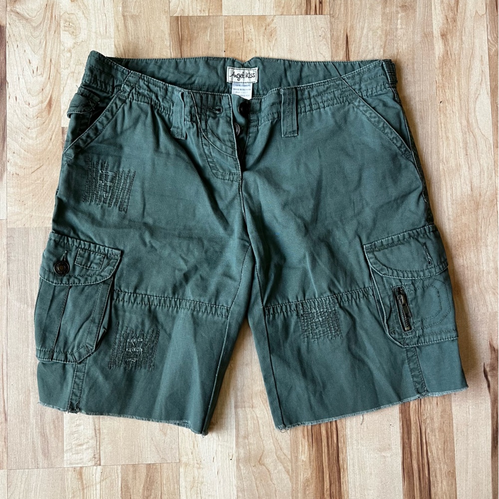 Vintage Y2K Angel Kiss Low Rise Utility Shorts